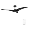 Ventilador de techo negro EnergySilence Aero 5295 Black con motor DC y luz LED encendida