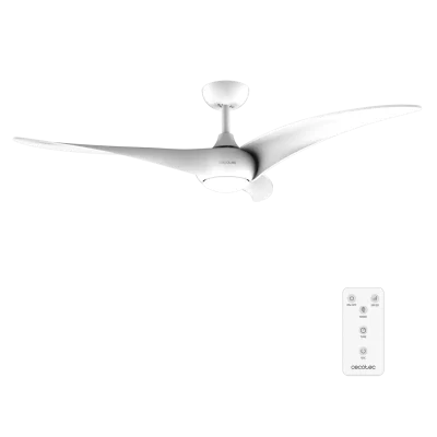 Ventilador de techo EnergySilence Aero 5295 White con luz LED encendida y aspas blancas
