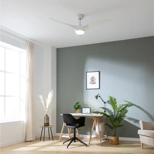 Imagen 4 Ventilador EnergySilence Aero 5295 White de 54" con motor DC 40W, luz LED 15W y 3 aspas. Silencioso, programable y con mando a distancia para máximo confort.
