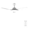 Ventilador de techo blanco EnergySilence Aero 5200 Light White con luz LED encendida y aspas blancas