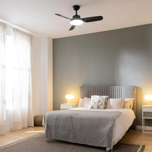 Imagen 4 Ventilador de techo EnergySilence con motor DC de 40 W y luz LED. 43 pulgadas, 6 velocidades, temporizador, mando a distancia y función verano/invierno.
