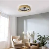 Imagen 3 Ventilador de techo compacto con luz LED de 45 W y motor DC de 15 W. Diseño natural, 5 aspas, control remoto, temporizador y sistema de inversión de giro.