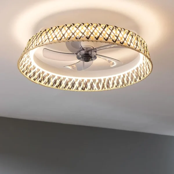 Imagen 6 Ventilador de techo EnergySilence LampAero 610 Natural Design con motor DC 15W y luz LED 45W. Silencioso, 3 velocidades, mando a distancia y función inversa.