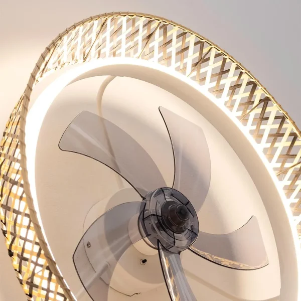 Imagen 7 Ventilador de techo EnergySilence LampAero 610 Natural Design con motor DC 15W y luz LED 45W. Silencioso, 3 velocidades, mando a distancia y función inversa.