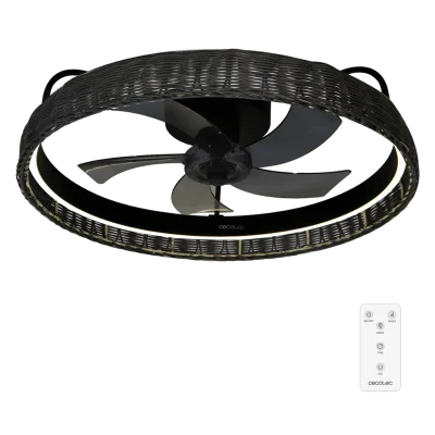 Ventilador de techo EnergySilence LampAero 600 Black Design con luz LED y motor DC