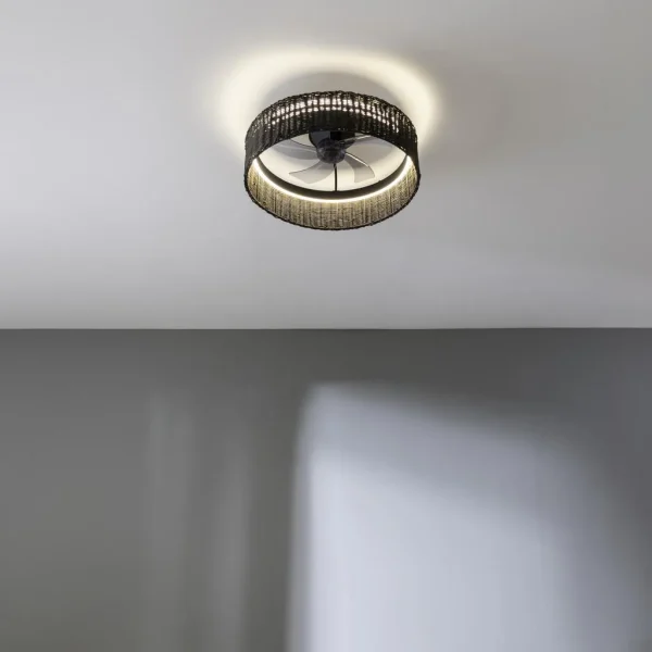 Imagen 3 Ventilador de techo EnergySilence LampAero 600 Black Design con luz LED 45W. Motor DC de 15W, 5 aspas, mando a distancia y función verano/invierno.
