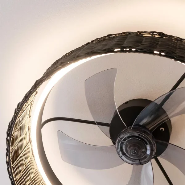 Imagen 7 Ventilador de techo EnergySilence LampAero 600 Black Design con luz LED 45W. Motor DC de 15W, 5 aspas, mando a distancia y función verano/invierno.