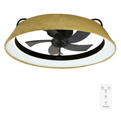 Ventilador de techo EnergySilence LampAero 600 Green Design vista frontal con luz encendida