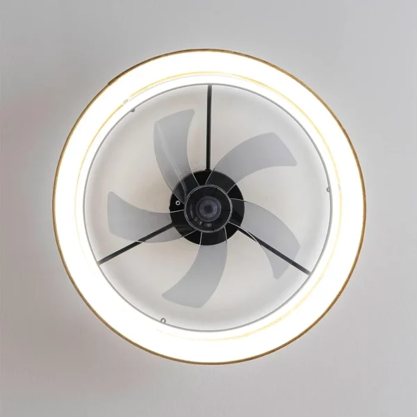 Imagen 5 Ventilador de techo con luz LED de 45 W y motor DC silencioso. Diseño verde de 45 cm, mando a distancia, 3 tonos de luz y función verano/invierno.
