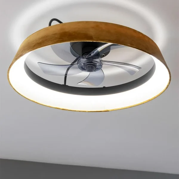 Imagen 6 Ventilador de techo con luz LED de 45 W y motor DC silencioso. Diseño verde de 45 cm, mando a distancia, 3 tonos de luz y función verano/invierno.