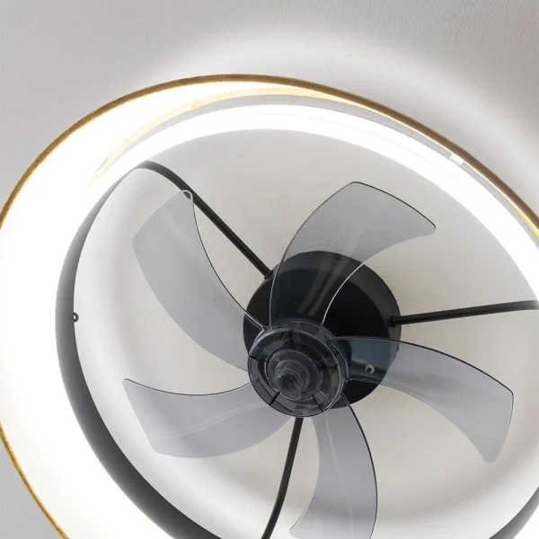 Imagen 7 Ventilador de techo con luz LED de 45 W y motor DC silencioso. Diseño verde de 45 cm, mando a distancia, 3 tonos de luz y función verano/invierno.