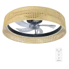 Ventilador de techo EnergySilence LampAero 600 Beige Design con luz LED y aspas ocultas vista frontal
