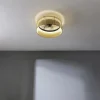 Imagen 3 Ventilador de techo beige con luz LED 45 W y motor DC de 15 W. Diseño compacto de 17 pulgadas, mando a distancia, 3 velocidades y función verano/invierno.