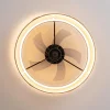 Imagen 5 Ventilador de techo beige con luz LED 45 W y motor DC de 15 W. Diseño compacto de 17 pulgadas, mando a distancia, 3 velocidades y función verano/invierno.