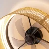 Imagen 7 Ventilador de techo beige con luz LED 45 W y motor DC de 15 W. Diseño compacto de 17 pulgadas, mando a distancia, 3 velocidades y función verano/invierno.