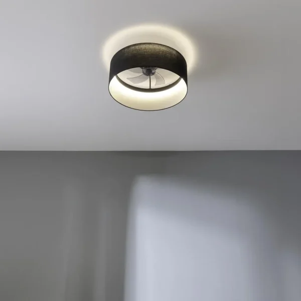 Imagen 3 Ventilador de techo LampAero 650 con motor DC 15 W y luz LED 45 W. Diseño compacto de 17 pulgadas, silencioso, con mando a distancia y función verano/invierno.