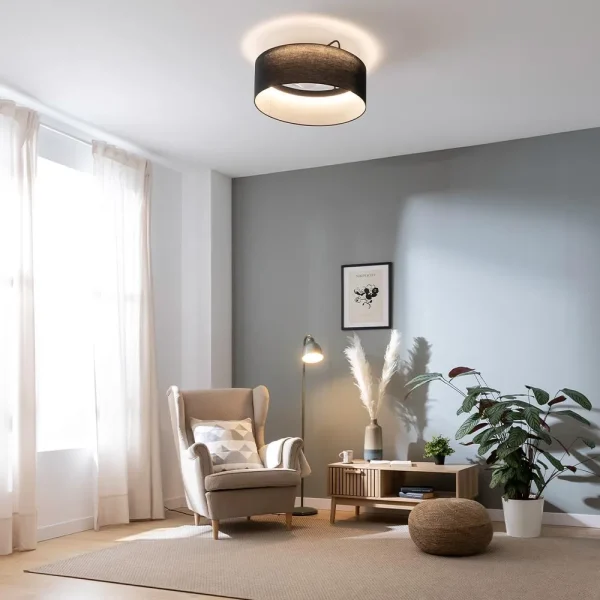 Imagen 4 Ventilador de techo LampAero 650 con motor DC 15 W y luz LED 45 W. Diseño compacto de 17 pulgadas, silencioso, con mando a distancia y función verano/invierno.