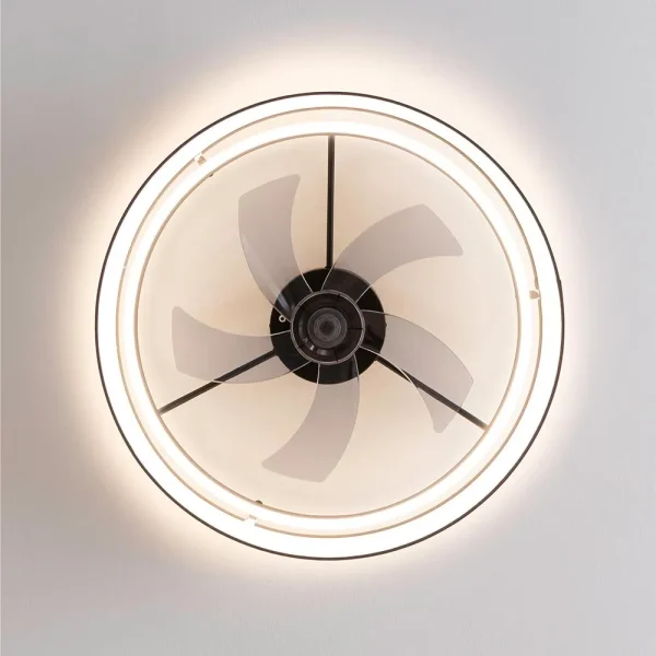 Imagen 5 Ventilador de techo LampAero 650 con motor DC 15 W y luz LED 45 W. Diseño compacto de 17 pulgadas, silencioso, con mando a distancia y función verano/invierno.