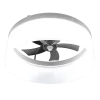Imagen 2 Ventilador de techo con luz LED de 45W y motor DC silencioso de 15W. Diseño compacto de 17 pulgadas con 5 aspas, mando a distancia y función verano-invierno.