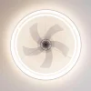 Imagen 5 Ventilador de techo con luz LED de 45W y motor DC silencioso de 15W. Diseño compacto de 17 pulgadas con 5 aspas, mando a distancia y función verano-invierno.