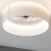 Imagen 6 Ventilador de techo con luz LED de 45W y motor DC silencioso de 15W. Diseño compacto de 17 pulgadas con 5 aspas, mando a distancia y función verano-invierno.