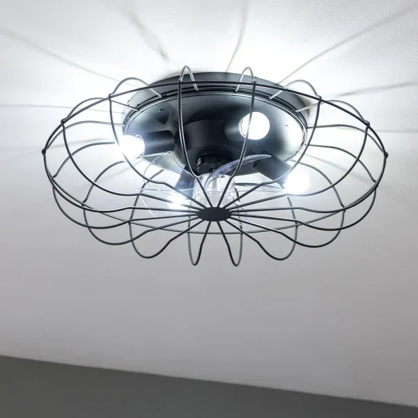 Imagen 6 Ventilador de techo con luz LED y motor DC eficiente de 20 W. Diseño Iron Design, aspas ocultas, mando a distancia y función inversa verano-invierno.
