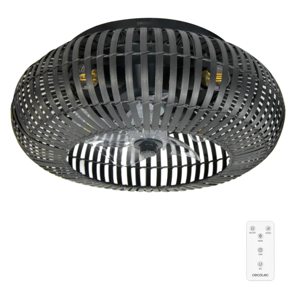 Ventilador de techo EnergySilence LampAero 600 Natural DarkWood con luz LED y acabado madera oscura