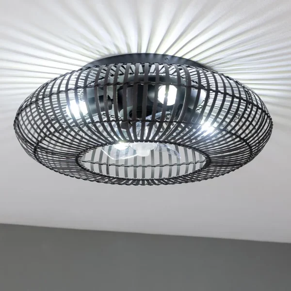 Imagen 6 Ventilador de techo EnergySilence LampAero 600 Natural DarkWood con motor DC, luz LED regulable y mando a distancia. Diseño compacto y silencioso para el hogar.