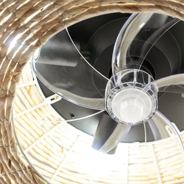 Imagen 7 Ventilador de techo EnergySilence LampAero 600 Natural Wicker. Motor DC 20 W, diseño en ratán, luz LED, mando a distancia y función verano/invierno.