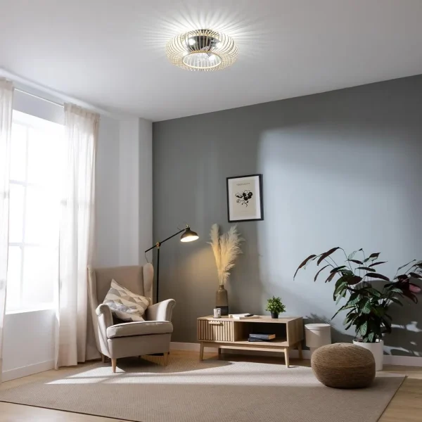 Imagen 4 Ventilador de techo EnergySilence LampAero 600 con motor DC de 20 W, luz LED regulable y diseño Natural WhiteWood. Silencioso y eficiente para todo el año.