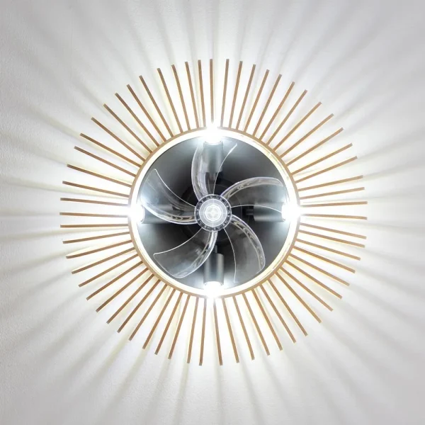 Imagen 5 Ventilador de techo EnergySilence LampAero 600 con motor DC de 20 W, luz LED regulable y diseño Natural WhiteWood. Silencioso y eficiente para todo el año.