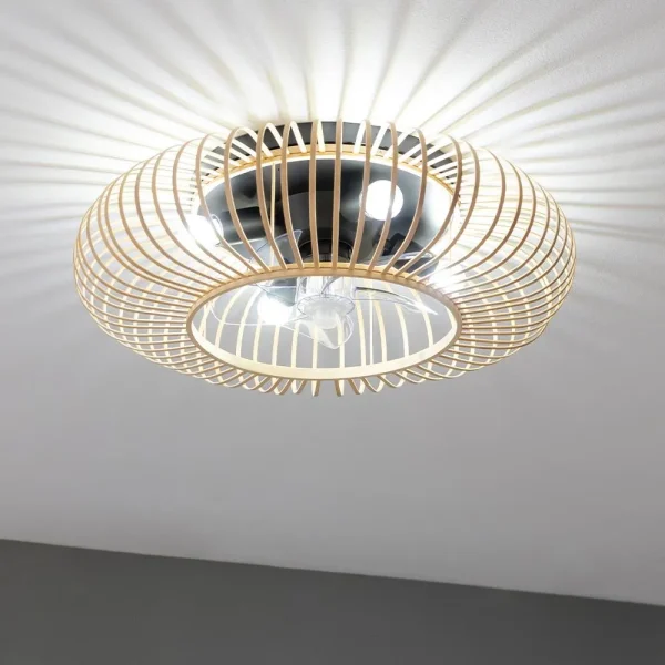 Imagen 6 Ventilador de techo EnergySilence LampAero 600 con motor DC de 20 W, luz LED regulable y diseño Natural WhiteWood. Silencioso y eficiente para todo el año.