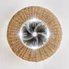 Imagen 5 Ventilador de techo con luz LED y diseño en ratán. Motor DC 20 W, 5 aspas ocultas, 3 velocidades, mando a distancia y función verano-invierno.