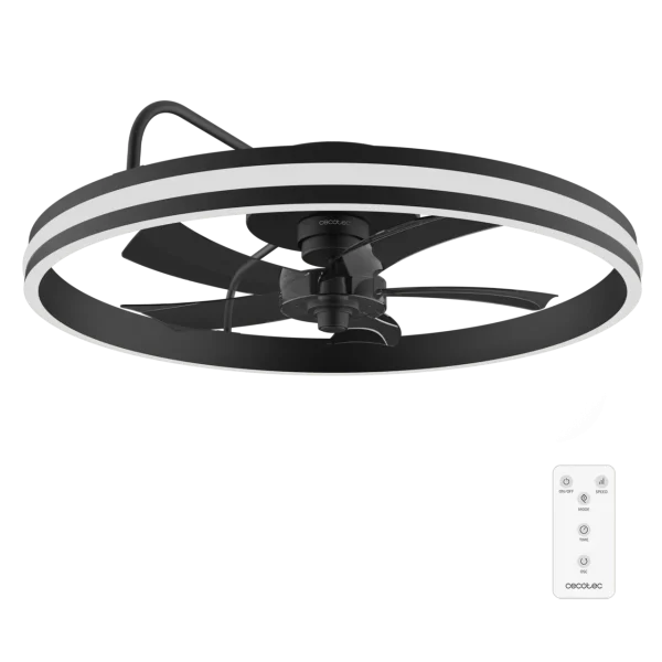Ventilador de techo EnergySilence LampAero 650 FlowLight con luz LED y motor DC vista frontal