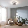Imagen 4 Ventilador de techo con motor DC silencioso y luz LED de 45W. Diseño compacto de 17 pulgadas, 3 velocidades, temporizador y función verano/invierno.