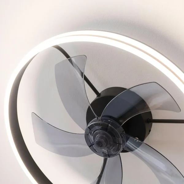 Imagen 7 Ventilador de techo con motor DC silencioso y luz LED de 45W. Diseño compacto de 17 pulgadas, 3 velocidades, temporizador y función verano/invierno.