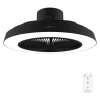 Ventilador de techo EnergySilence LampAero 600 InsideBlack con luz LED y aspas ocultas vista frontal