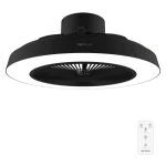 Ventilador de techo EnergySilence LampAero 600 InsideBlack con luz LED y aspas ocultas vista frontal