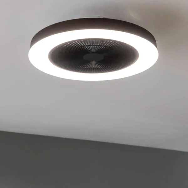 Imagen 6 Ventilador de techo con luz LED de 40W y motor DC silencioso. Diseño InsideBlack con aspas ocultas, 3 velocidades, mando a distancia y función verano/invierno.