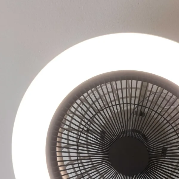 Imagen 7 Ventilador de techo con luz LED de 40W y motor DC silencioso. Diseño InsideBlack con aspas ocultas, 3 velocidades, mando a distancia y función verano/invierno.