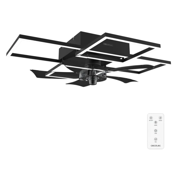 Vista frontal del ventilador de techo EnergySilence LampAero 690 FlowLight con iluminación LED