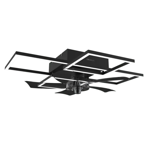 Imagen 2 Ventilador de techo con luz LED 40W y motor DC silencioso de 15W. Diseño de 17 pulgadas, mando a distancia, 3 tonos de luz y función verano/invierno.