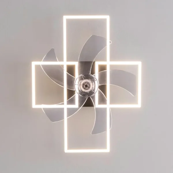 Imagen 5 Ventilador de techo con luz LED 40W y motor DC silencioso de 15W. Diseño de 17 pulgadas, mando a distancia, 3 tonos de luz y función verano/invierno.