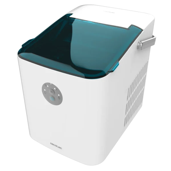 Imagen 2 Máquina de hielo compacta de 120 W con producción de 12 kg diarios. Diseño portátil, función de autolimpieza y panel de control intuitivo para cubitos rápidos.