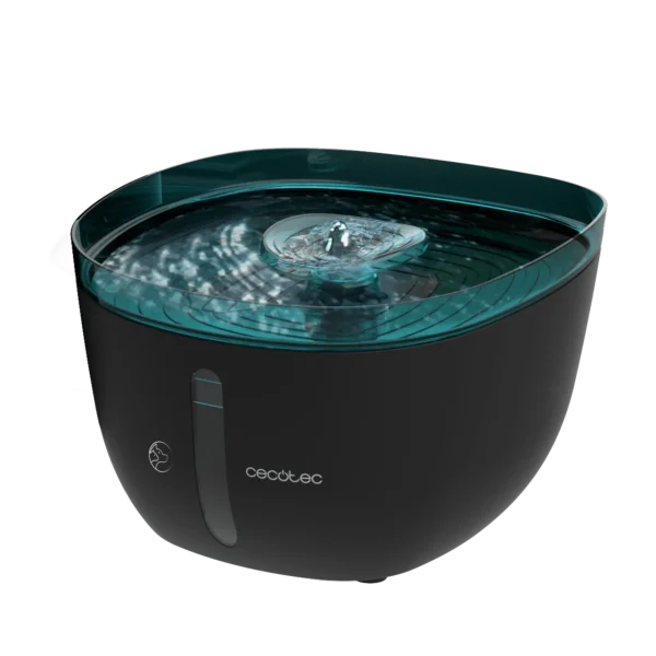 Imagen 2 Fuente automática para mascotas Cecotec Pumba 2200 Refresh con 2 litros de capacidad, filtro purificador y luz interior para mantener el agua fresca diaria.