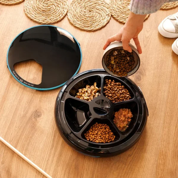 Imagen 6 Cuida la alimentación de tus mascotas con el dispensador automático Cecotec Pumba 1600 Purrfect Meal. Incluye capacidad de 1,6L y cuatro compartimentos.