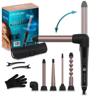 Rizador de pelo multicabezal Cecotec SurfCare MultiWaves con 5 cabezales intercambiables y accesorios de peinado