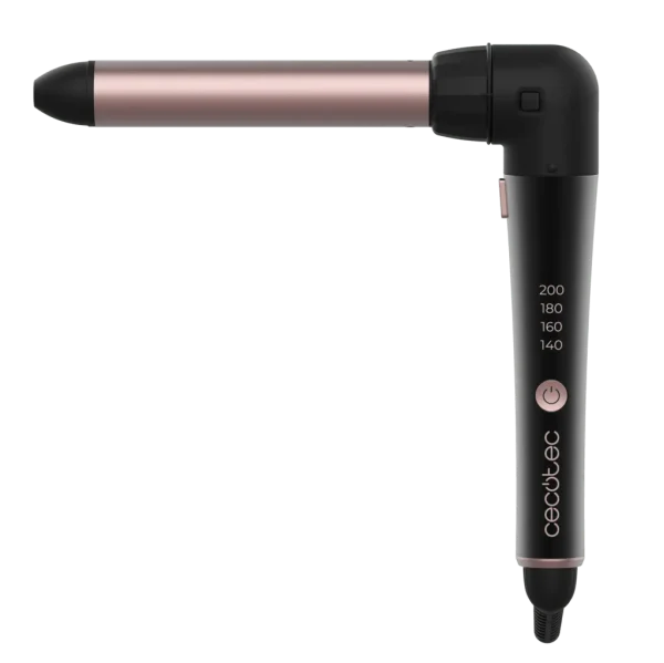 Imagen 2 Rizador de 25 mm con diseño ergonómico de 90 grados, revestimiento de queratina y aceite de argán. Incluye guante térmico, estuche y clips para ondas perfectas.