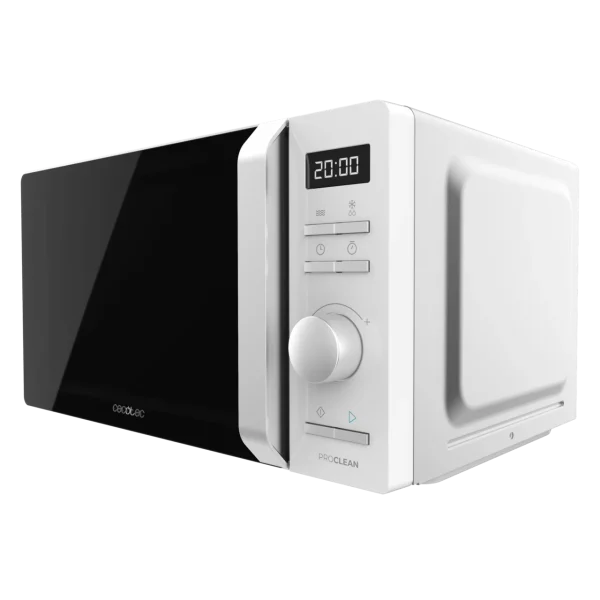 Microondas Cecotec ProClean 5010 Inverter White de 19 litros con diseño frontal blanco
