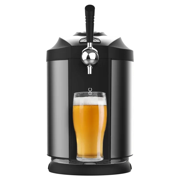 Dispensador de cerveza Cecotec BeerFlow Steel 5000 de acero inoxidable para barriles de 5 litros con pantalla digital